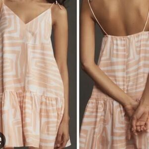 Maeve Coral and Ivory Patterned Top